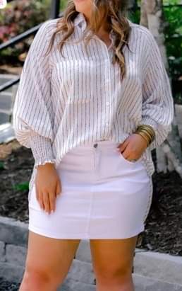 Jess Lea White Denim Mini Skirt