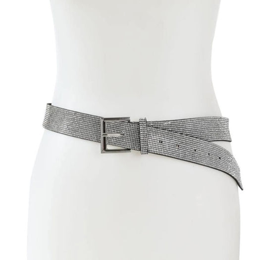 Silver Rhinestone Belt