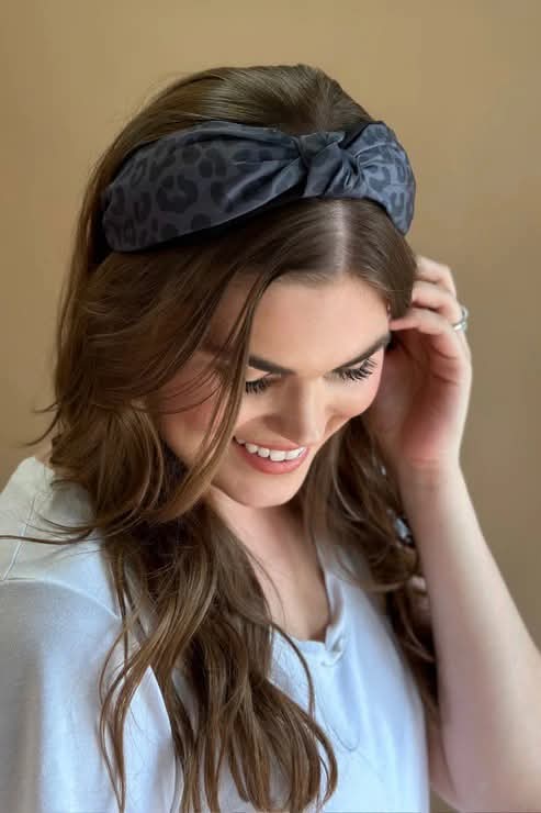 Jess Lea Black Leopard Headband