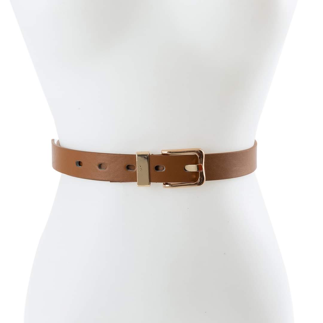 Tan Belt with Gold Hardware