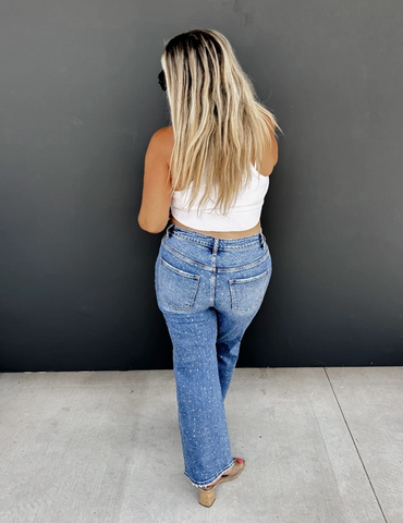 Blakeley Rhinestone Cowgirl Midrise Jean