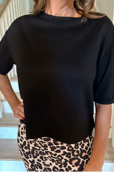 Jess Lea Luxe Basic Black Short Sleeve Tee