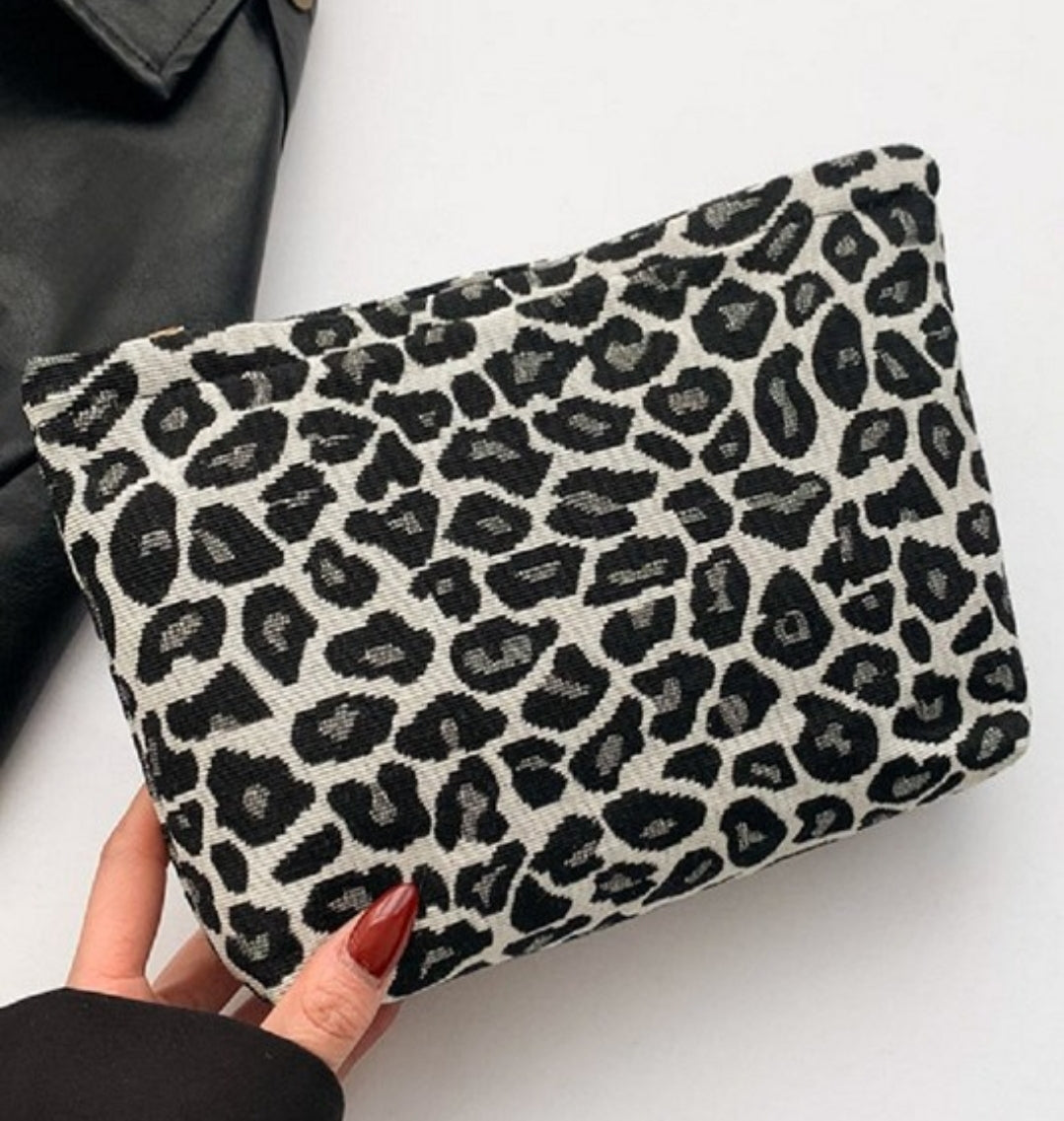 Leopard Print Cosmetic Bag Make Up Pouch
