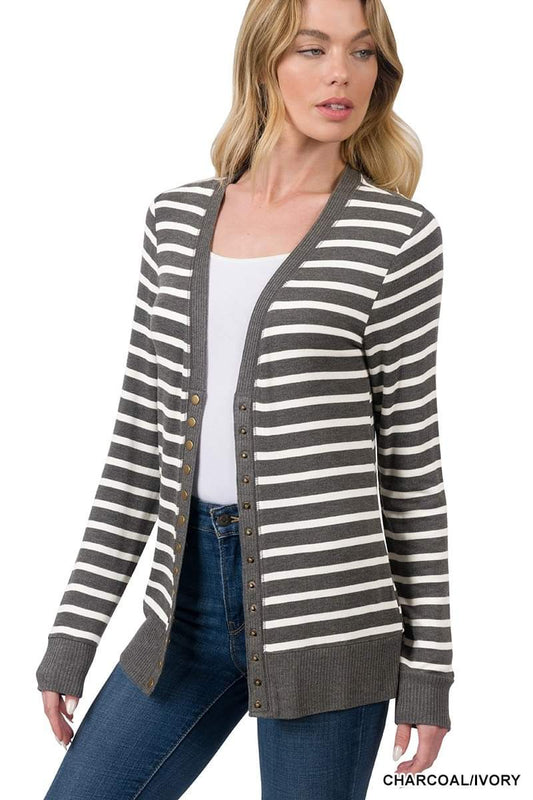 Zenana Snap Button Cardigan