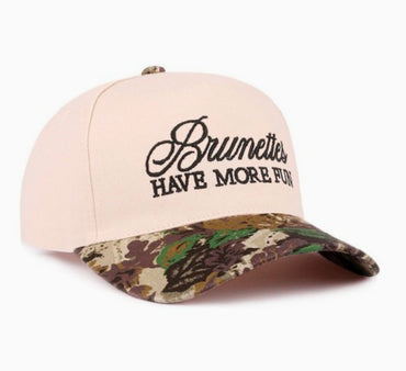 Brunettes Have More Fun Canvas Cotton Adjustable Hat