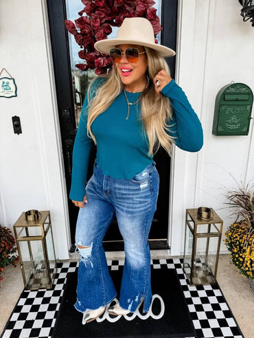 Blakeley Teal Long Sleeve Top