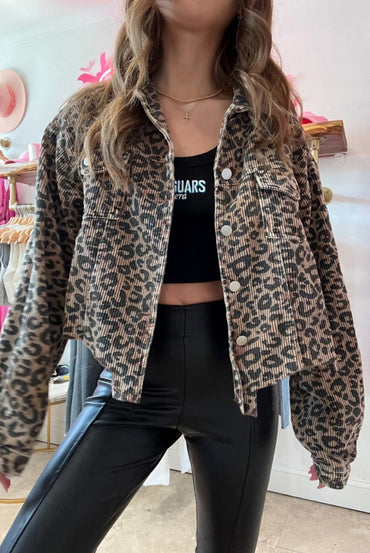 Corduroy Leopard Jacket