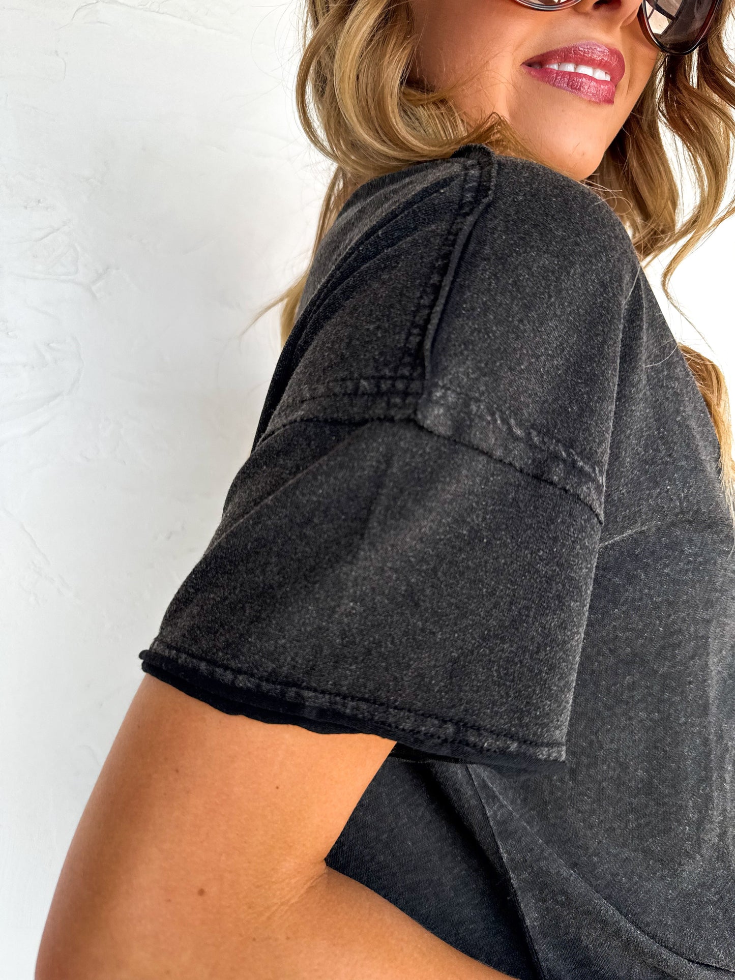 Blakeley Black Boyfriend Short Sleeve Tee