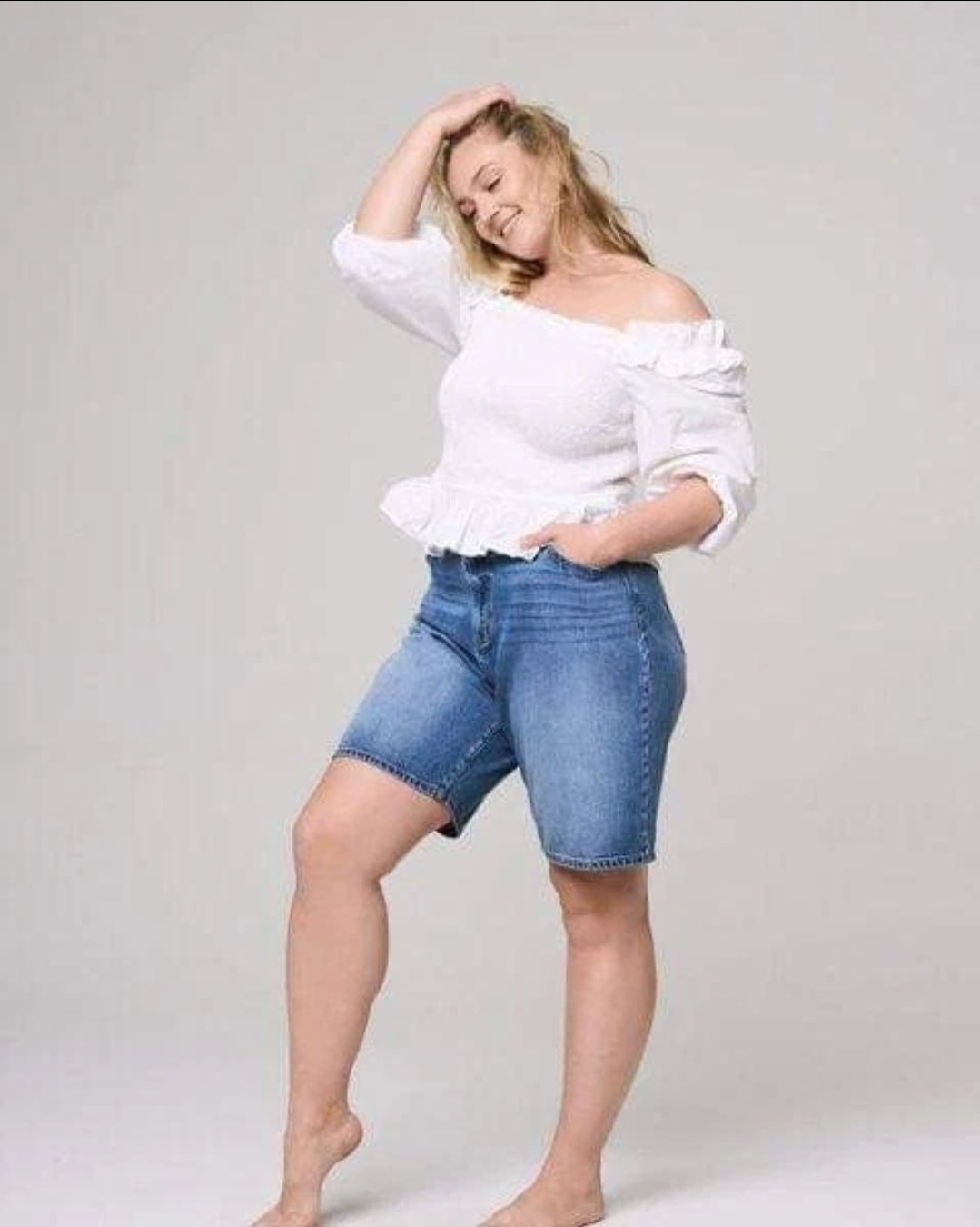 Sneak Peek PLUS Denim Shorts