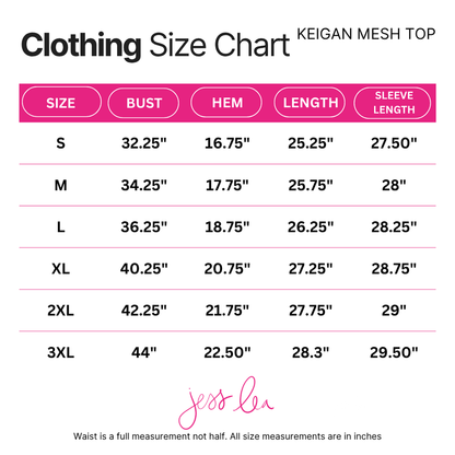 Jess Lea Mesh Long Sleeve Top
