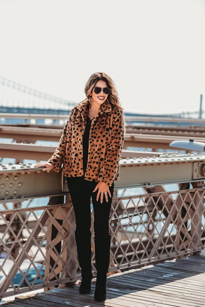 Faux Fur Leopard Jacket