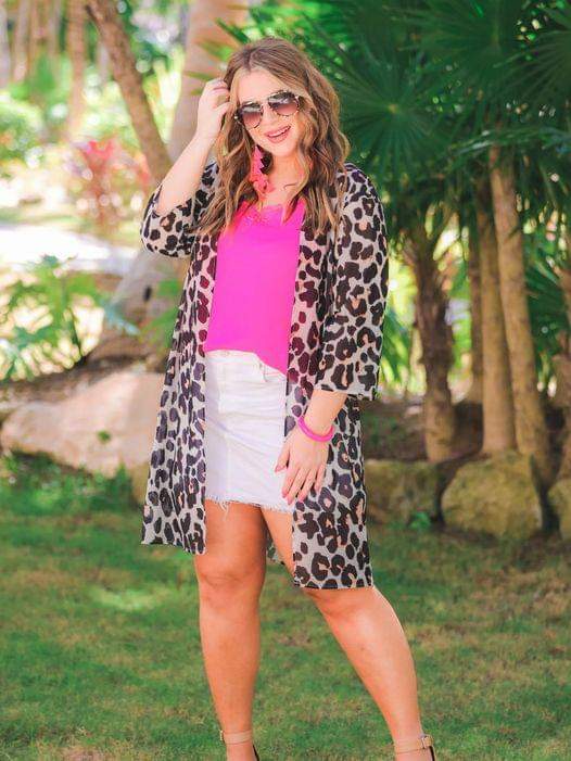 Jess Lea Brown & Black Leopard Kimono
