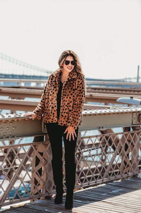 Faux Fur Leopard Jacket