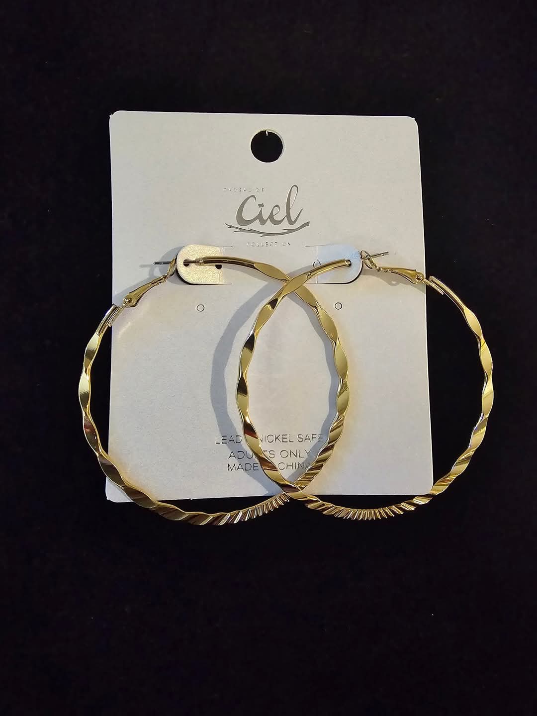 Gold Twist Hoops