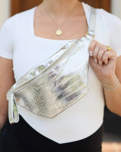 Caroline Hill Platinum Belt Bag
