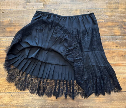 Black Lace Slip Skirt