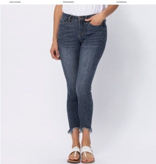 Plus Size Judy Blue Shark Bite Skinny Jeans