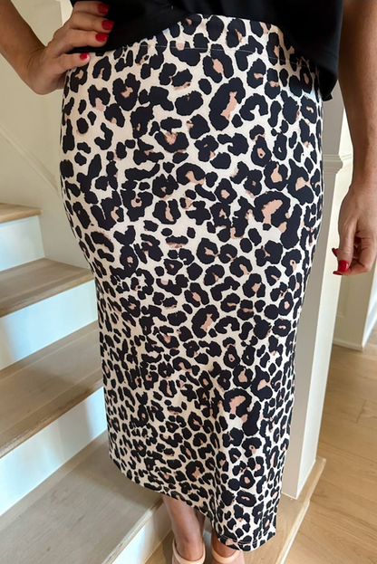 Leopard Midi Skirt