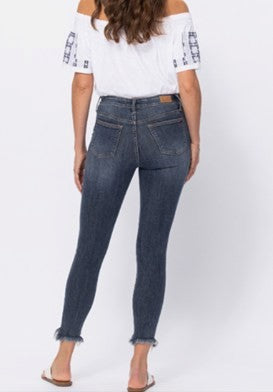 Plus Size Judy Blue Shark Bite Skinny Jeans