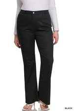 PLUS Size Black High Rise Boot Cut Denim Pants