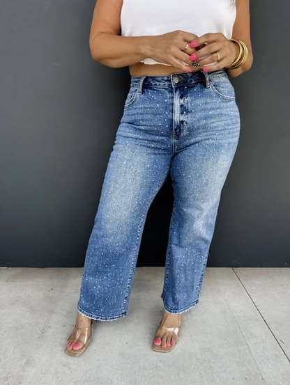 Blakeley Rhinestone Cowgirl Midrise Jean