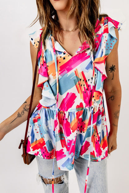 Multicolor Abstract Blouse