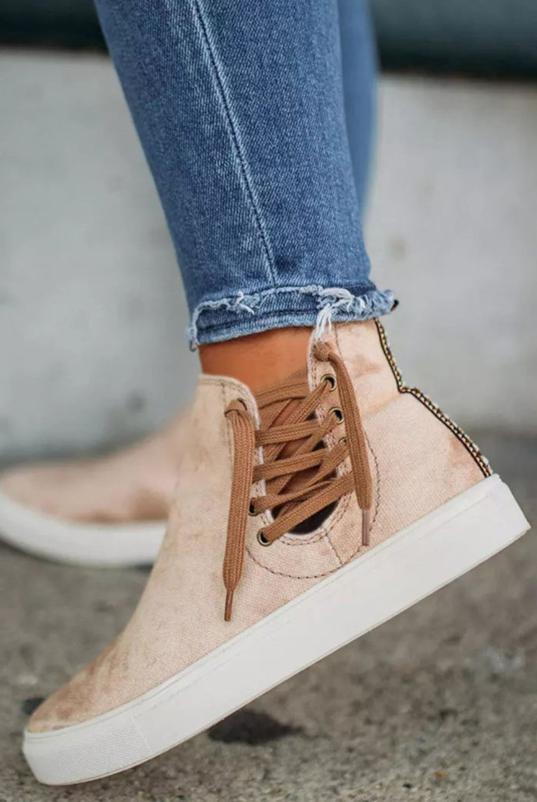 Suede Slip On High Top