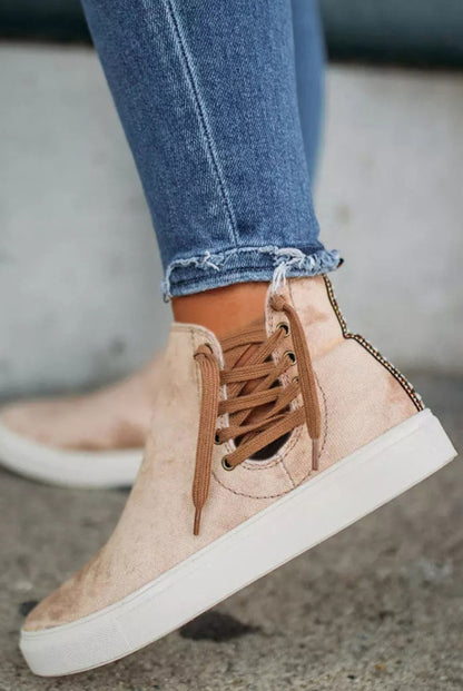 Suede Slip On High Top
