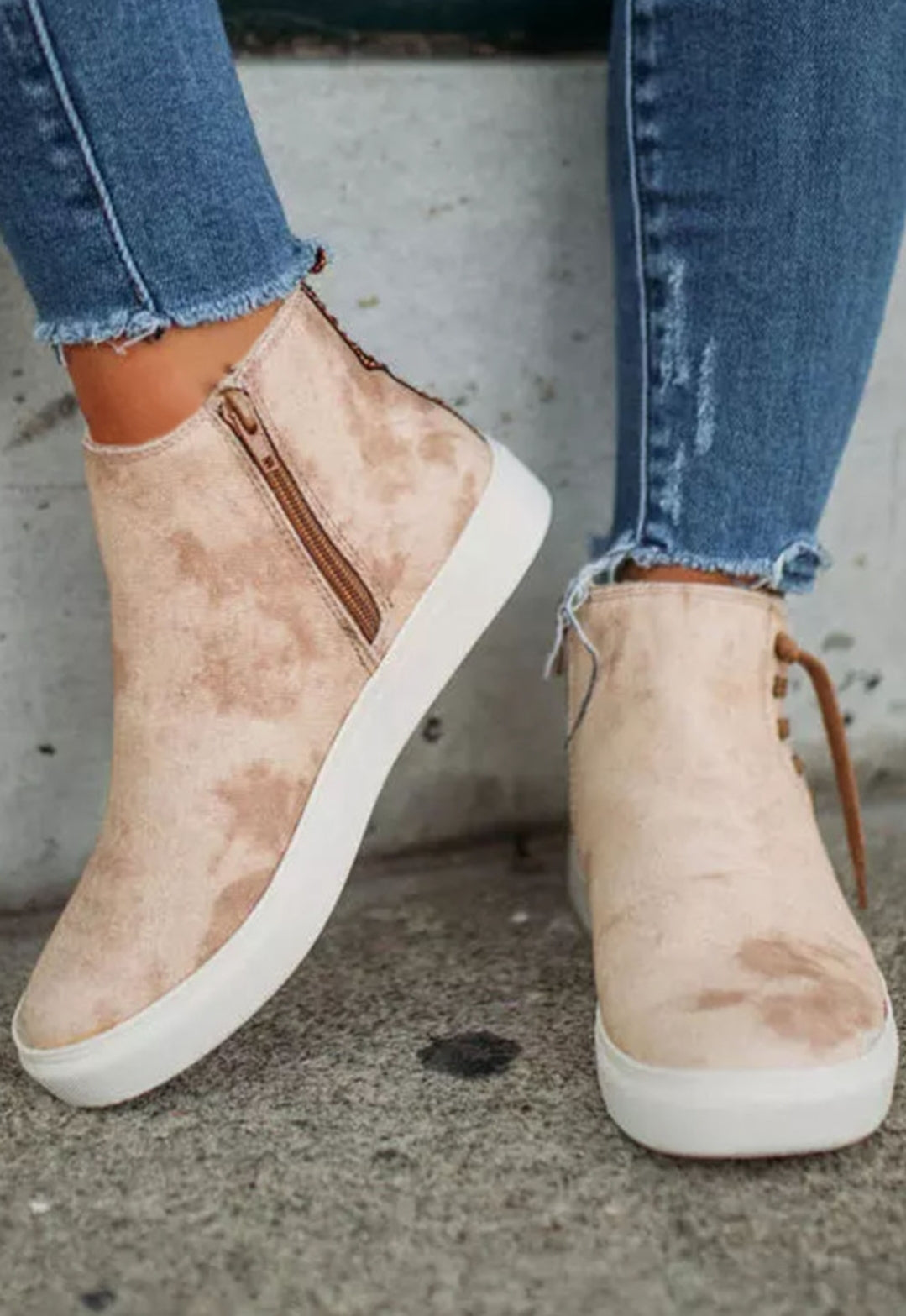 Suede Slip On High Top