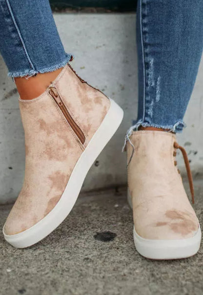 Suede Slip On High Top