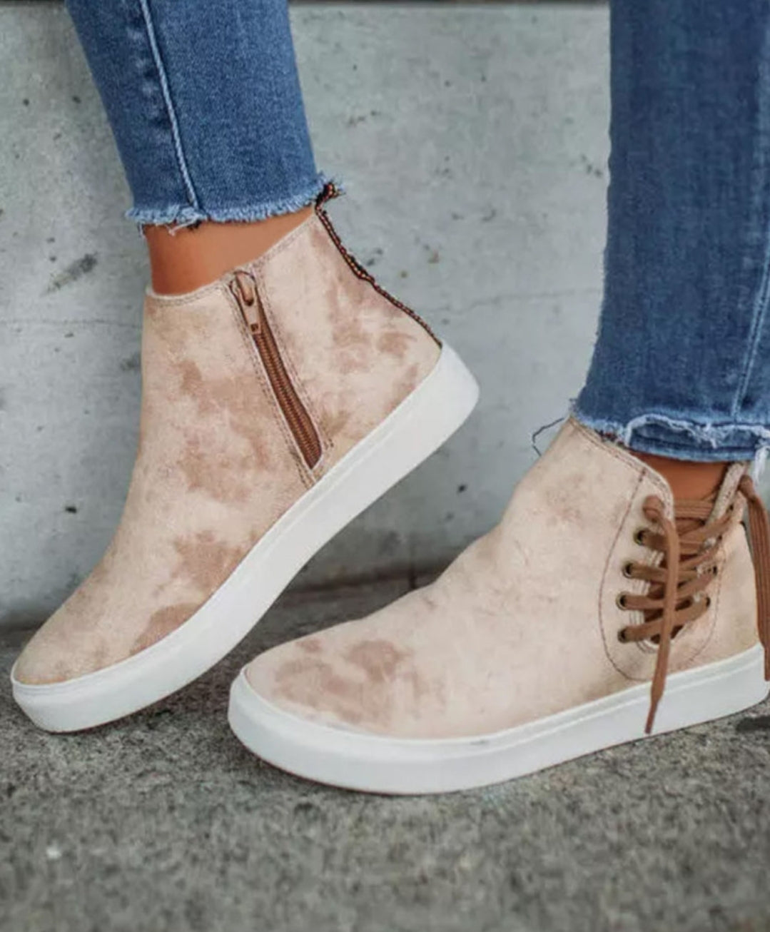 Suede Slip On High Top