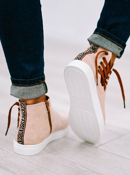 Suede Slip On High Top