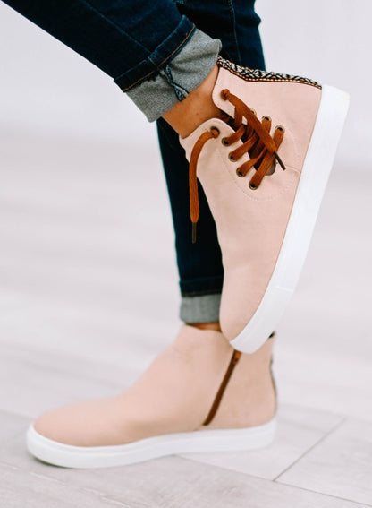 Suede Slip On High Top