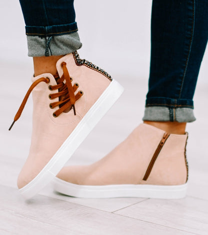 Suede Slip On High Top