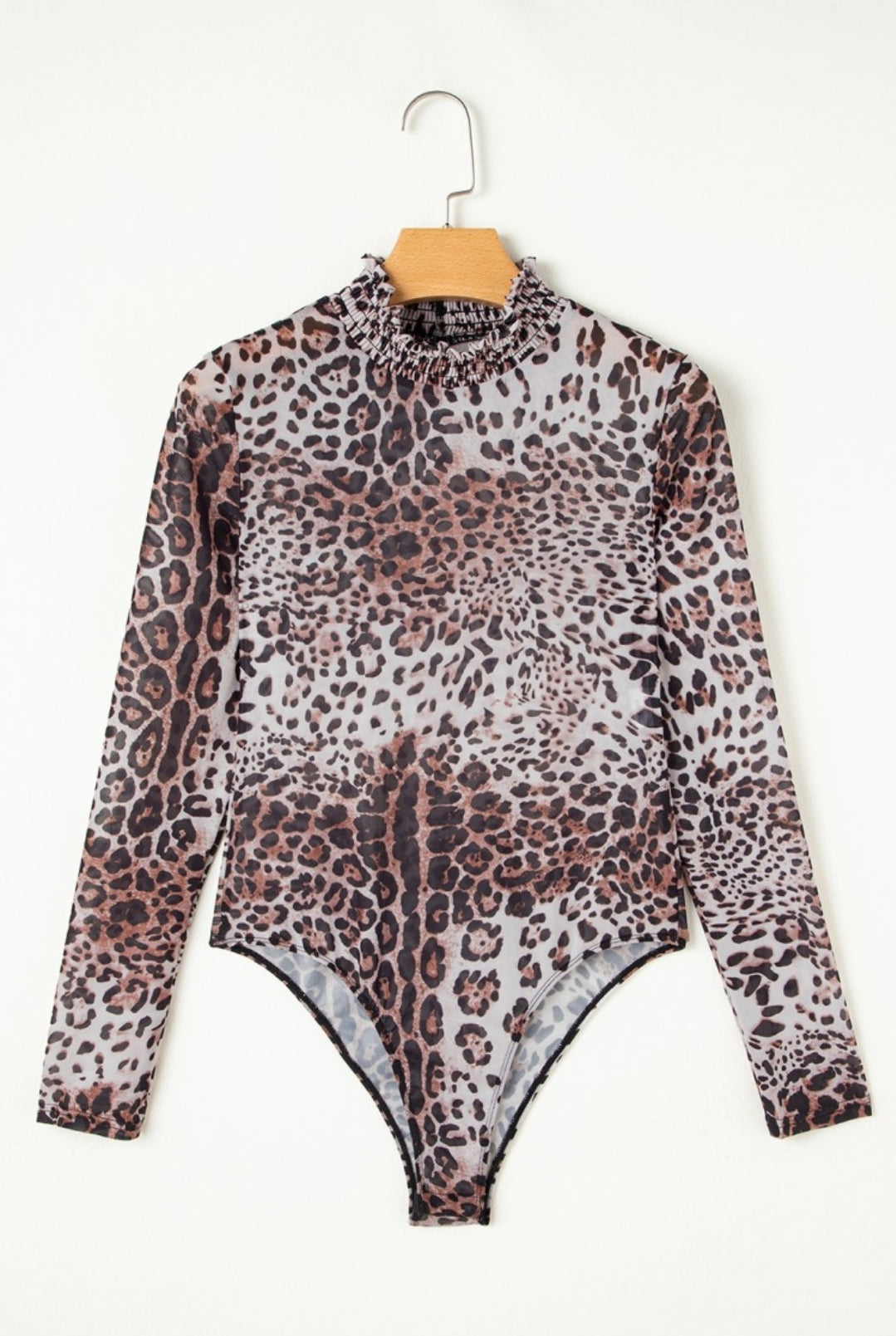 Mesh Leopard Bodysuit