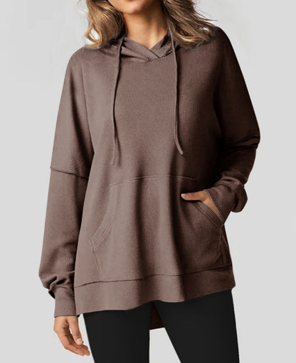Coffee Brown Waffle Hoodie