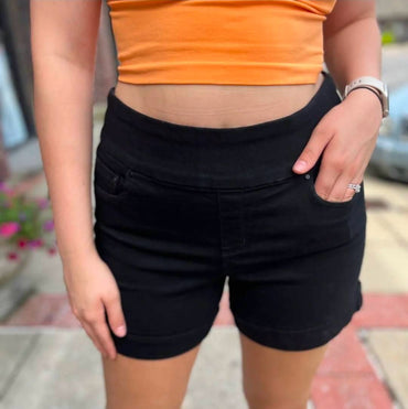 Soundstyle Alana Black Denim Shorts