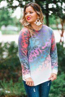 Jess Lea Multi Color & Leopard Long Sleeve