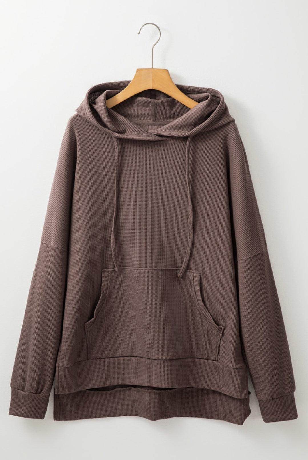 Coffee Brown Waffle Hoodie