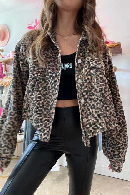 Corduroy Leopard Jacket