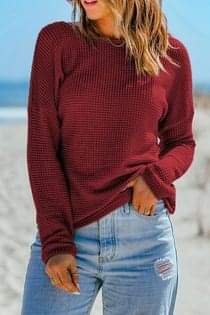 Waffle Long Sleeve Top