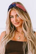 Red White Blue Stars & Stripes Flag Headband