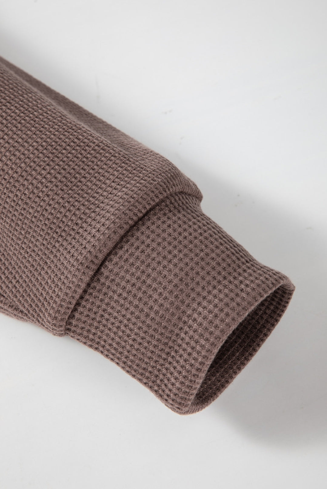 Coffee Brown Waffle Hoodie