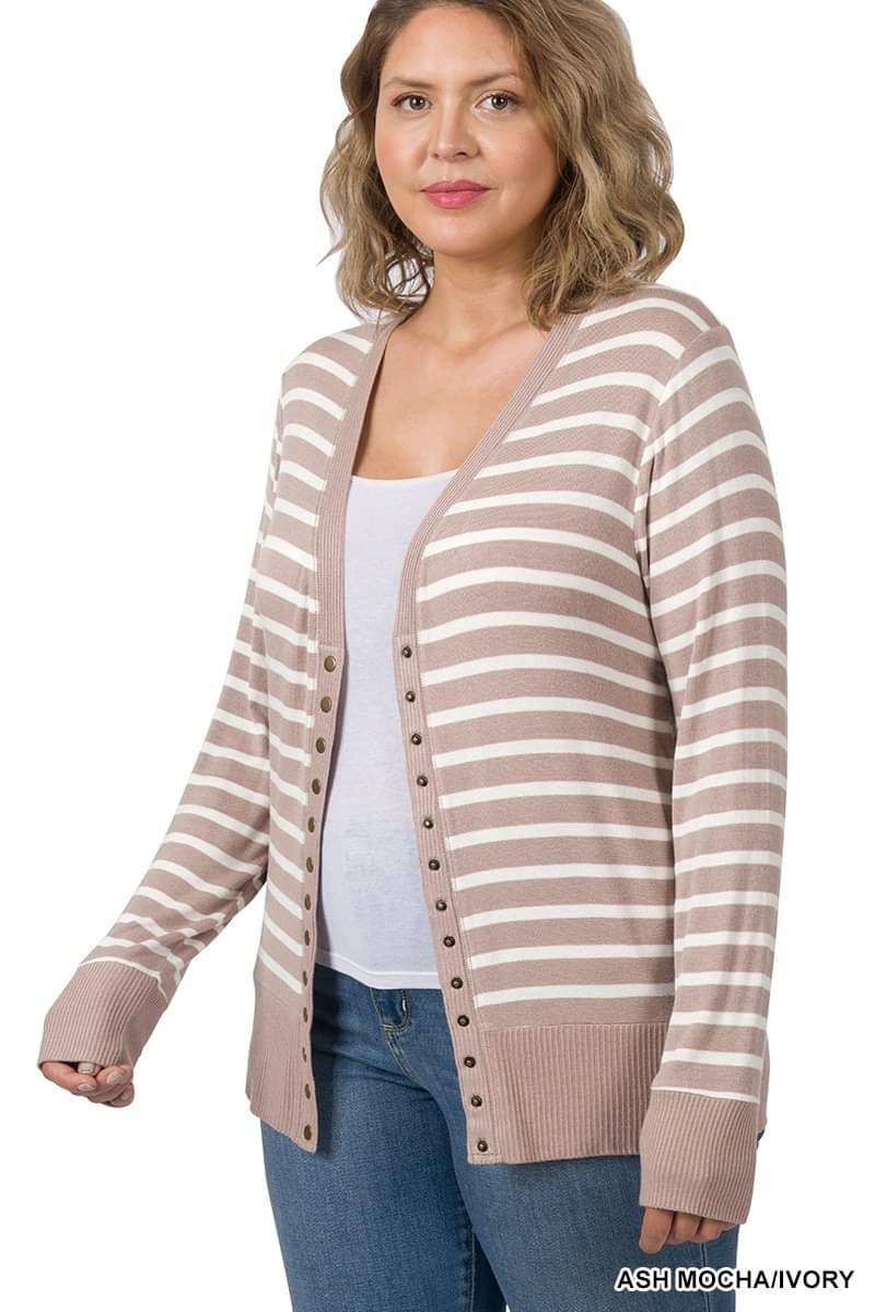 Zenana Snap Button Cardigan