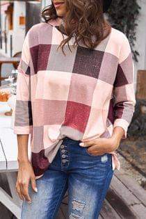 Multi Pink Big Plaid Hoodie