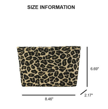Leopard Print Cosmetic Bag Make Up Pouch