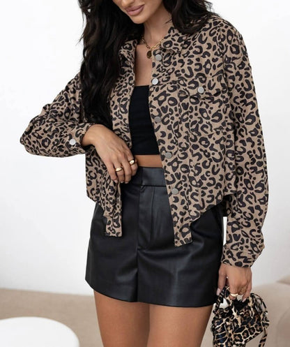Corduroy Leopard Jacket