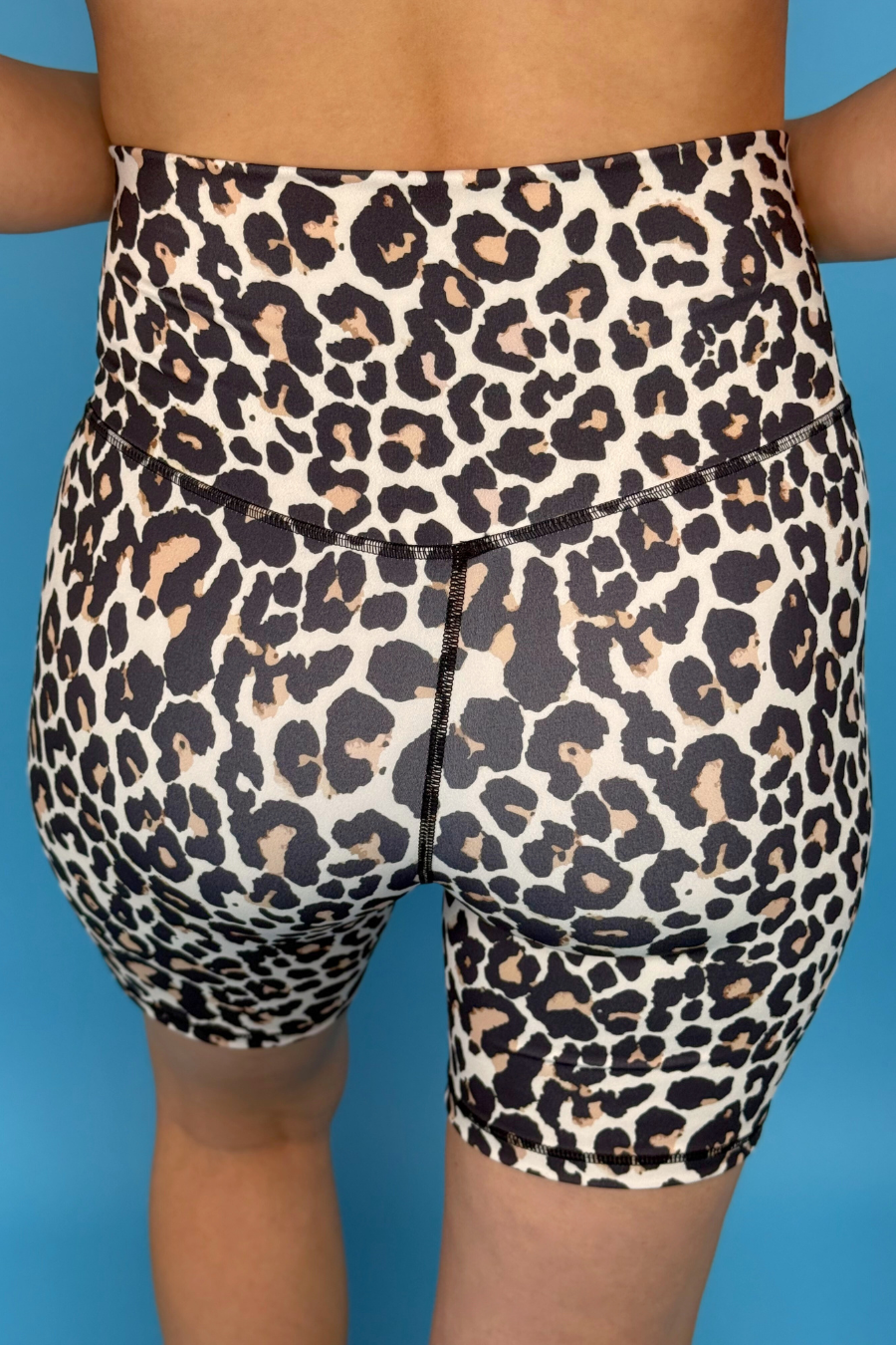 Jess Lea Side Hustle Leopard Biker Shorts