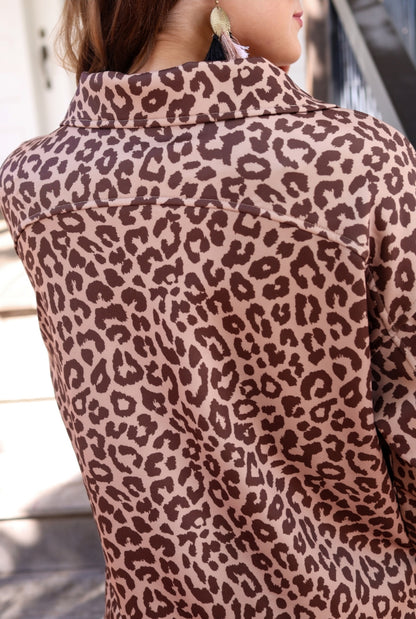 Jess Lea Leopard Quarter Zip Pullover