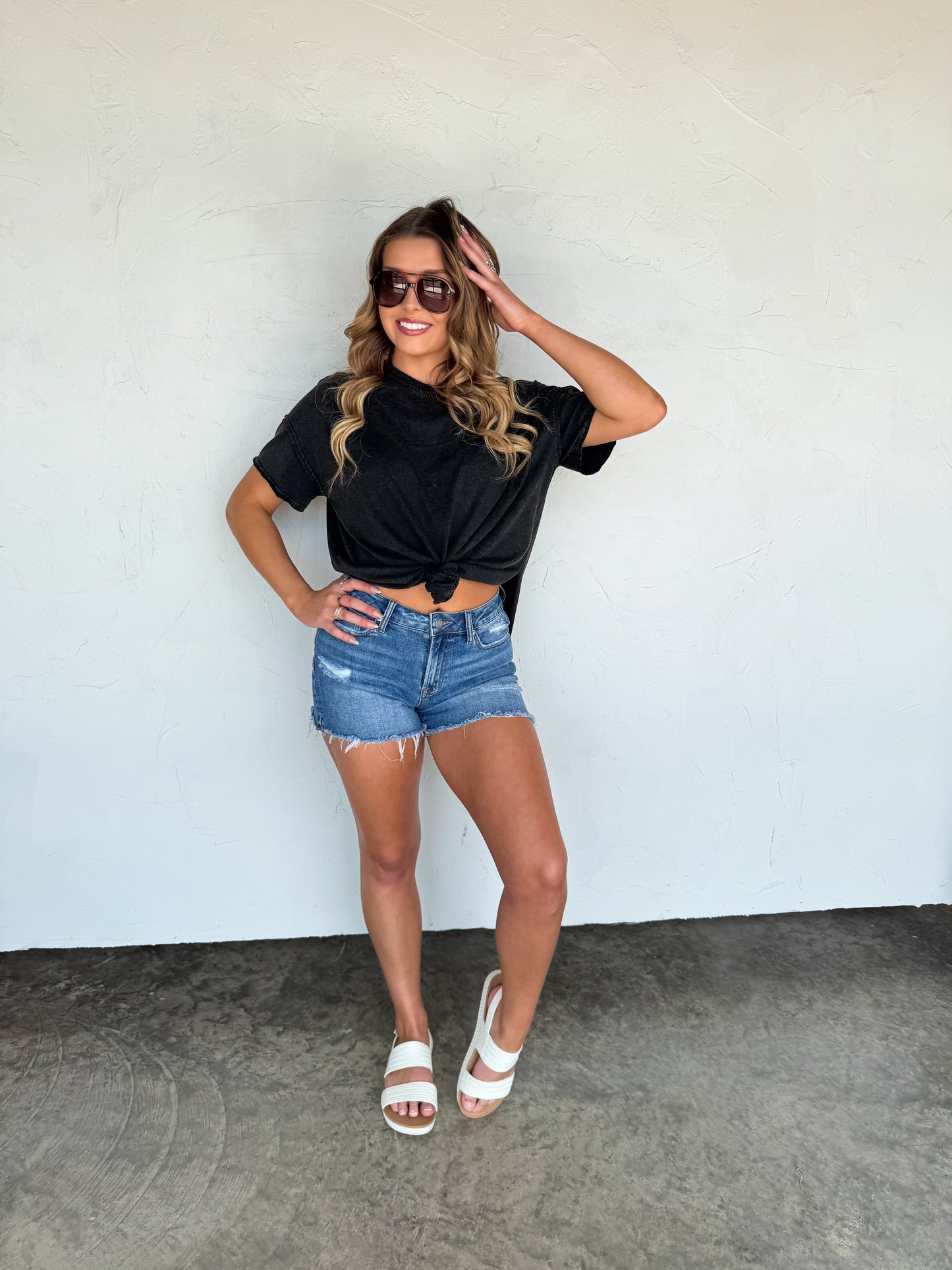 Blakeley Black Boyfriend Short Sleeve Tee
